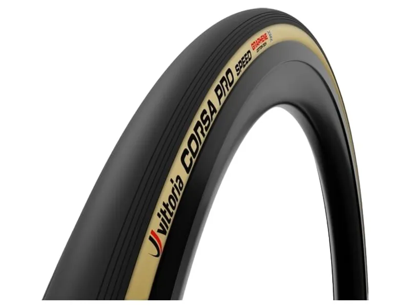 Vittoria Corsa Pro Speed TLR G2.0 700c TT Road Tyre in Black/Tan