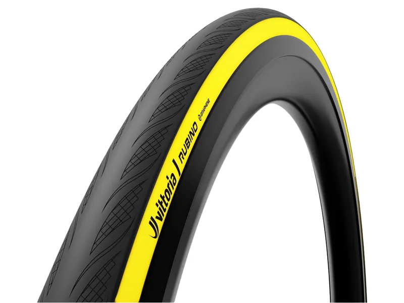 Vittoria Rubino V 700cx28 Folding G2.0 Clincher Road Tyre in Yellow/Black
