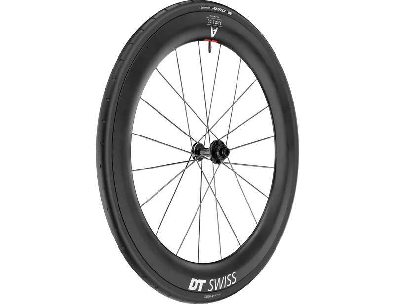 Balfes Bikes Dt Swiss DT Swiss ARC 1100 WTS 65 mm Clincher Disc Brake 100 x 12 Front Wheel in Black | Free postage over £30, £10 off first order, price match & 0% finance.