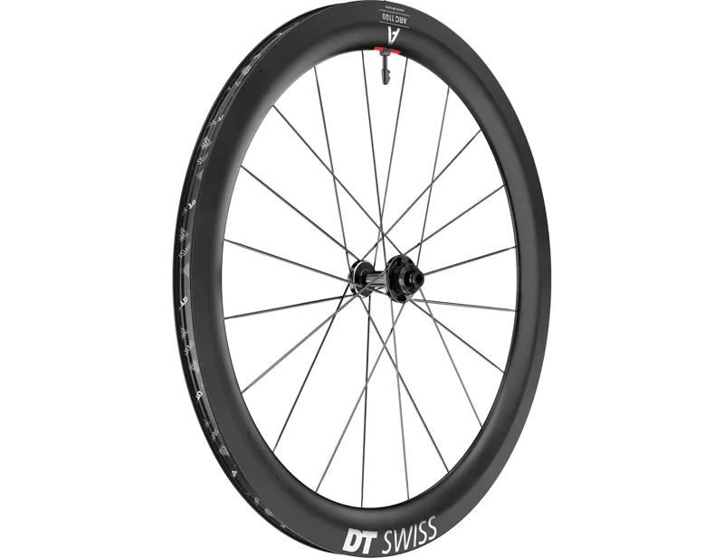 DT Swiss ARC 1100 55 mm Clincher Disc Brake 100 x 12 Front Wheel in Black