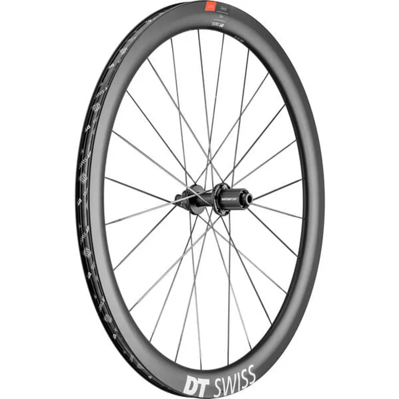 DT Swiss ERC 1100 DICUT 45mm Disc Brake Carbon Clincher 700c HG Wheelset in Black-1