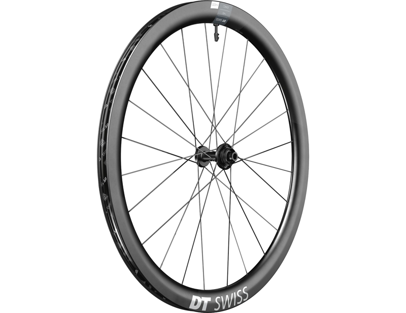 Balfes Bikes Dt Swiss DT Swiss ERC 1400 SPLINE 45mm Disc Brake Carbon Clincher 700c Front Wheel in Black | Free postage over £30, £10 off first order, price match & 0% finance.