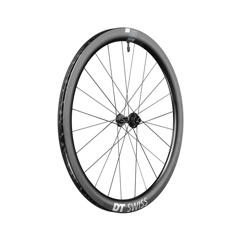 Balfes Bikes Dt Swiss DT Swiss ERC 1400 SPLINE 45mm Disc Brake Carbon Clincher 700c Front Wheel in Black | Free postage over £30, £10 off first order, price match & 0% finance.