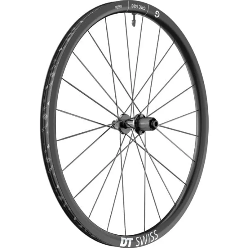 DT Swiss GRC 1400 Spline Disc Brake Carbon Clincher 30 x 24 mm 700c HG Wheelsetl in Black-1