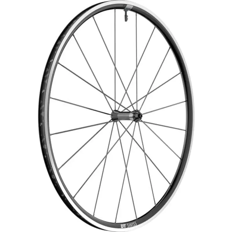 Balfes Bikes Dt Swiss DT Swiss P1800 23mm Aluminium Rim Brake Clinch 23x18mm QR Front Wheel in Black | Free postage over £30, £10 off first order, price match & 0% finance.