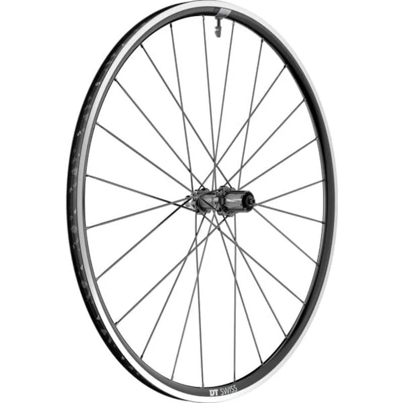 DT Swiss P1800 23mm Aluminium Rim Brake Clincher 23x18mm QR Wheelset in Black-1