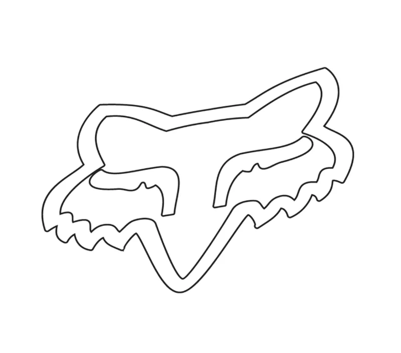 Fox Foxhead TDC 28-inch Sticker in White