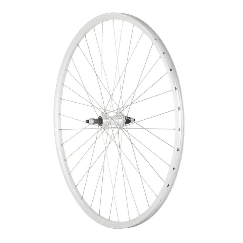Balfes Bikes M Part Wheels 700c Hybrid Rear Solid Axle Screw On Wheel in Silver | Free postage over £30, £10 off first order, price match & 0% finance.
