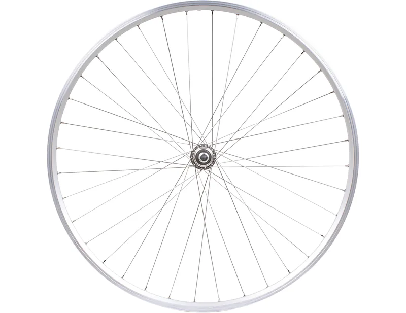 M Part Hybrid Solid Axle Rim Brake 700c Rear Wheel in Silver-1