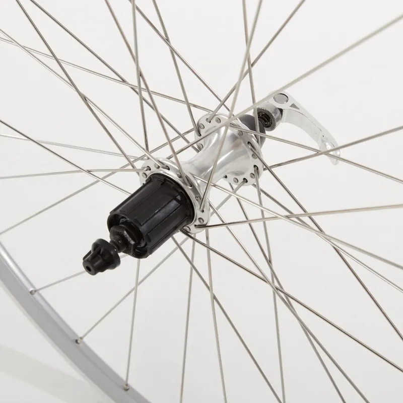 M Part 700c Rear Road Bike Quick Release Cassette Wheel in Silver-2