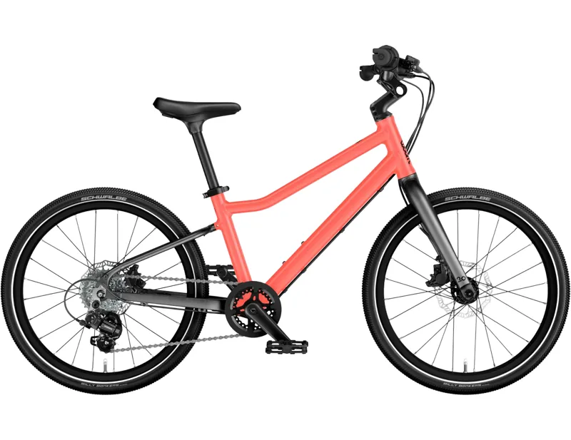 Woom Explore 4 Kids 20 inch Bike 2027 in neon coral