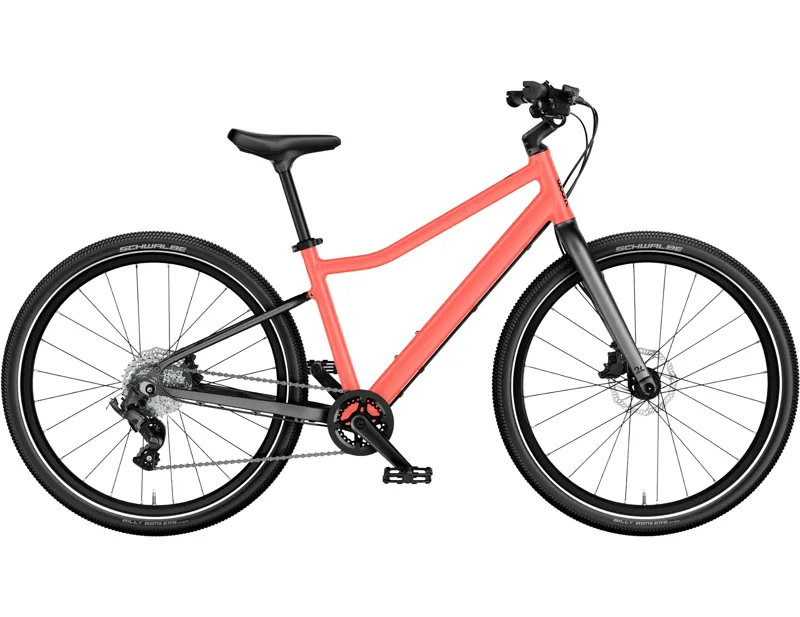 Woom Explore 5 Kids 24 inch Bike 2027 in neon coral