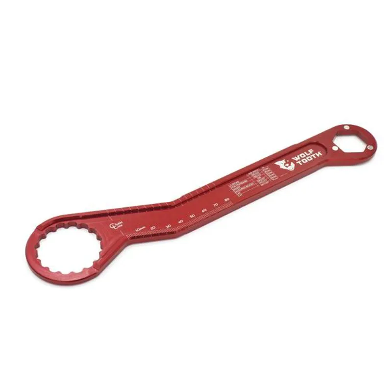 Wolf Tooth Ultralight BB Wrench And 1-Inch Hex Inserts Pack Tool Wrench and Inserts Kit in Red-1