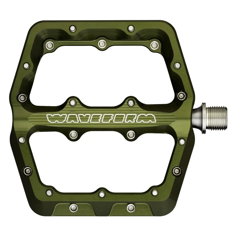 Wolf Tooth Waveform Mountain Bike Pedals in Green-1