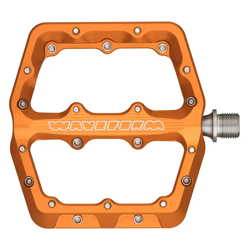 Wolf Tooth Waveform Mountain Bike Pedals in Orange-1