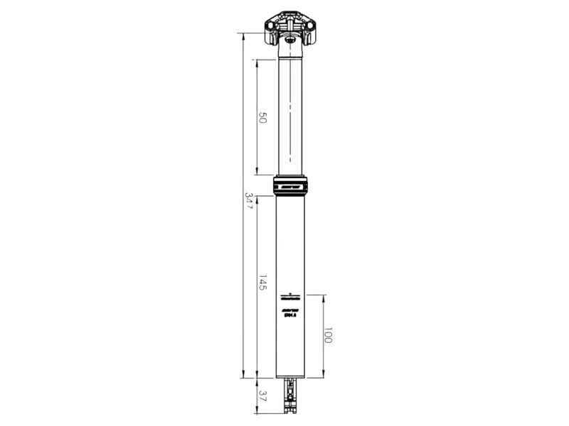 X-Fusion Manic Gravel Dropper Post 27.2mm in Black-6