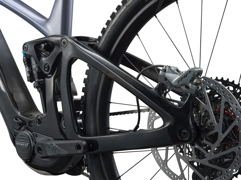 Giant Reign Advanced E+ 1 Electric Full Suspension Mountain Bike 2026 in Mercury/Carbon Smoke-4