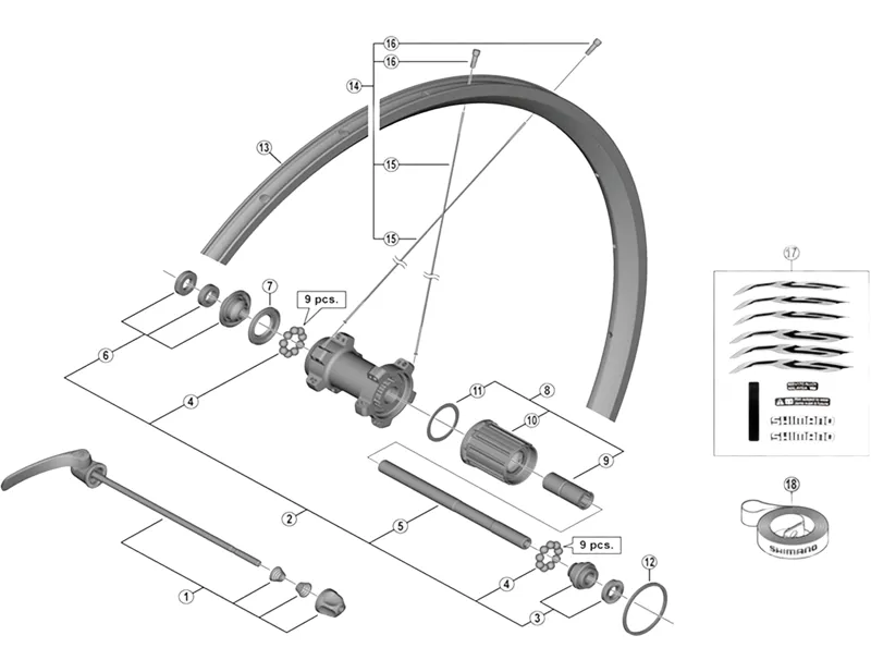 Balfes Bikes Shimano WHRS21CLR Spoke 304mm | Free postage over £30, £10 off first order, price match & 0% finance.