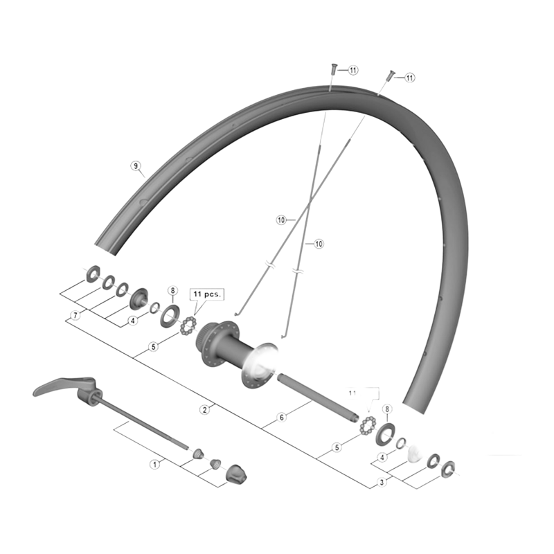 Balfes Bikes Shimano WH-RX010-F complete quick release - 133 mm | Free postage over £30, £10 off first order, price match & 0% finance.