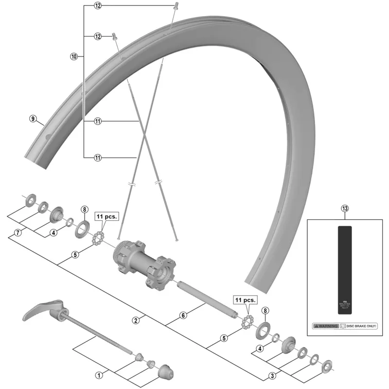 Balfes Bikes Shimano SHimano WH-U5000-F Complete quick release -133 mm | Free postage over £30, £10 off first order, price match & 0% finance.