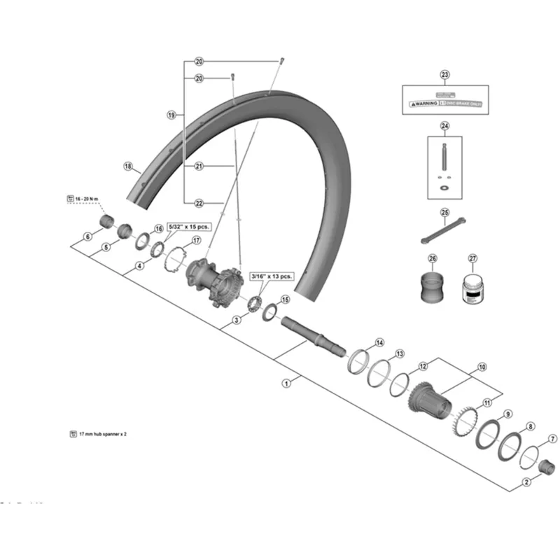 Balfes Bikes Shimano WH-R9100-C60-TU-F valve extension unit | Free postage over £30, £10 off first order, price match & 0% finance.