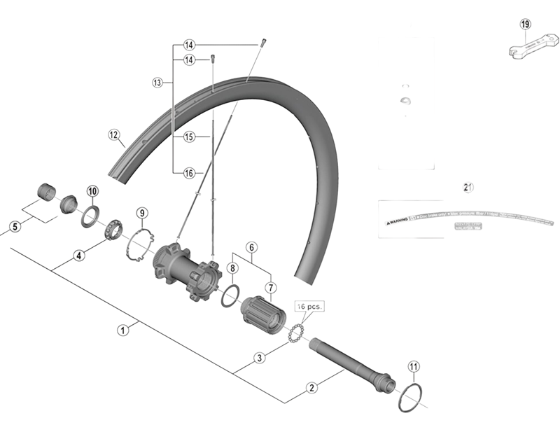 Balfes Bikes Shimano SHimano WH-R9170-C60-TU-R12 complete hub axle | Free postage over £30, £10 off first order, price match & 0% finance.