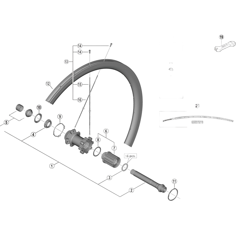 Balfes Bikes Shimano SHimano WH-R9170-C60-TU-R12 complete hub axle | Free postage over £30, £10 off first order, price match & 0% finance.