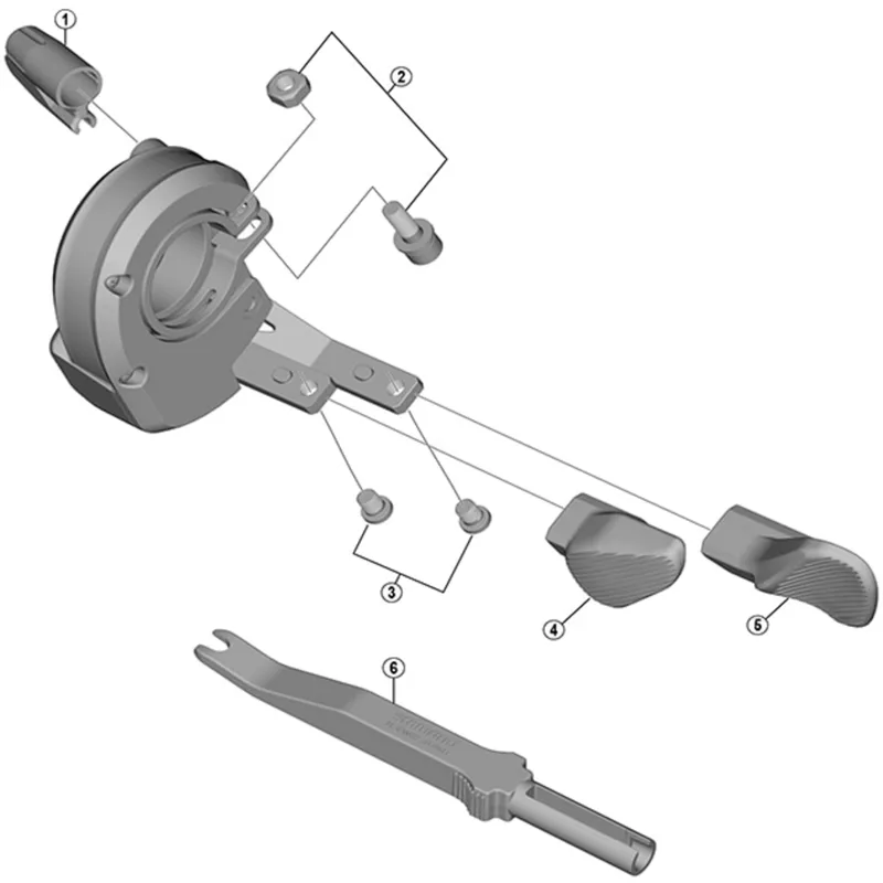SHimano SW-M8050 B lever - right hand-2