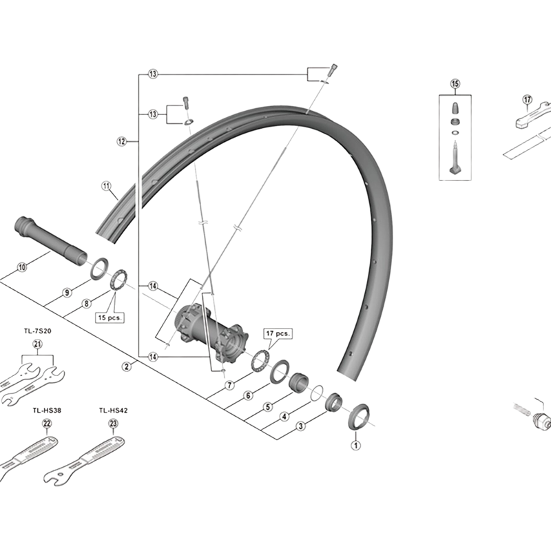 Balfes Bikes Shimano WH-M8100-TL-F15-B-29 complete hub axle | Free postage over £30, £10 off first order, price match & 0% finance.