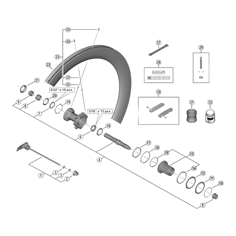 Balfes Bikes Shimano WH-RS700-C30-TL-R left hand dust cover | Free postage over £30, £10 off first order, price match & 0% finance.