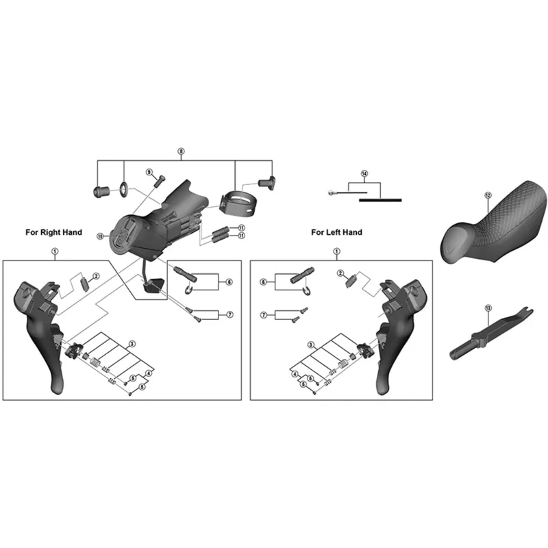 Shimano ST-R8050 bracket covers - pair-1