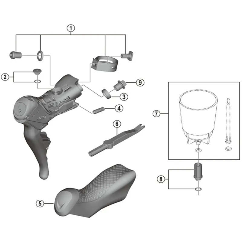 Balfes Bikes Shimano ST-R8070 clamp band unit 23.8-24.2 mm | Free postage over £30, £10 off first order, price match & 0% finance.