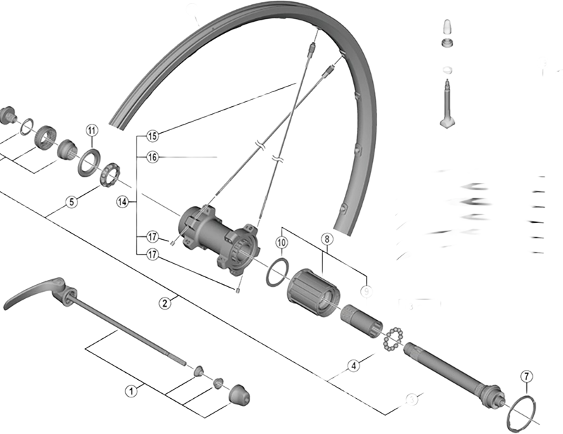 Balfes Bikes Shimano WH-RS500-TL-R complete quick release skewer | Free postage over £30, £10 off first order, price match & 0% finance.