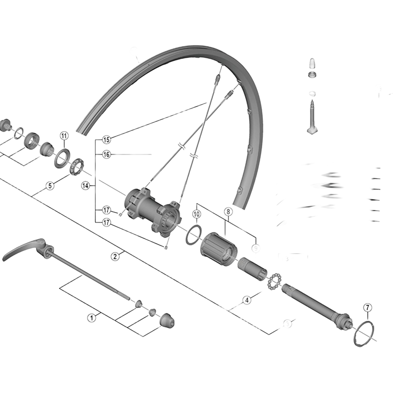 Balfes Bikes Shimano WH-RS500-TL-R complete quick release skewer | Free postage over £30, £10 off first order, price match & 0% finance.