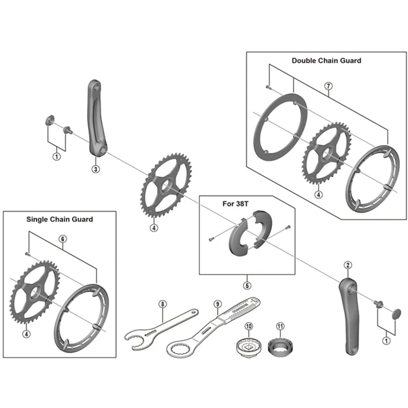 SHimano FC-E5000 crank arm fixing bolt-1