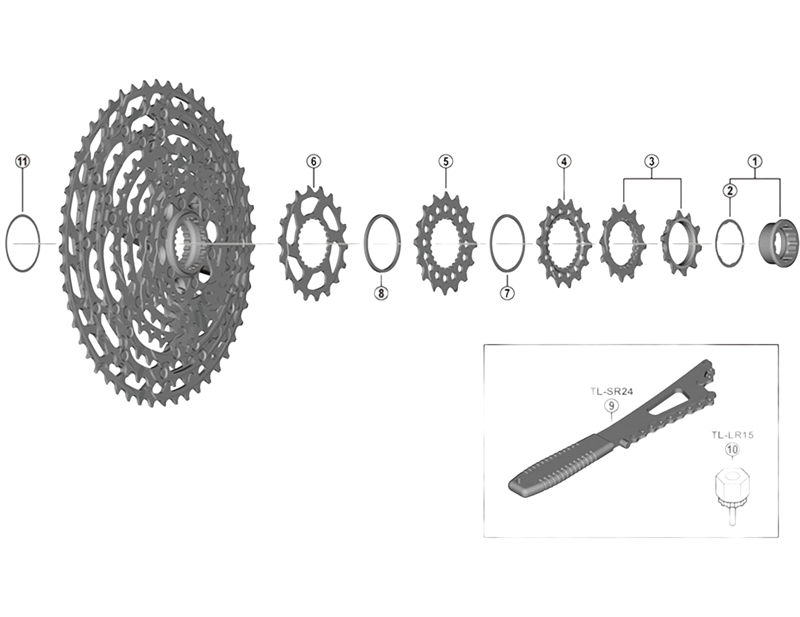 Balfes Bikes Shimano SHimano CS-M8100 cassette spacer B - 1.95 mm | Free postage over £30, £10 off first order, price match & 0% finance.