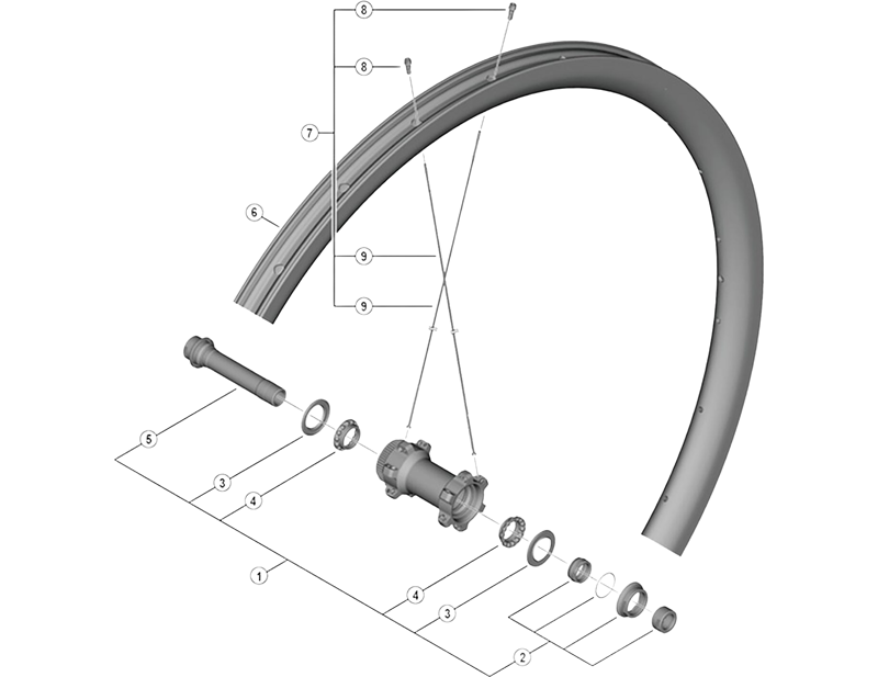 Balfes Bikes Shimano WH-RX570-TL-F12 right hand lock nut unit | Free postage over £30, £10 off first order, price match & 0% finance.