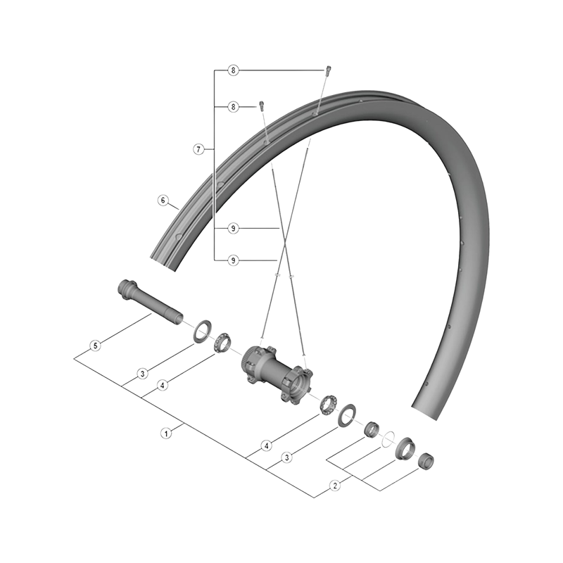 Balfes Bikes Shimano WH-RX570-TL-F12 complete hub axle - 100 mm | Free postage over £30, £10 off first order, price match & 0% finance.