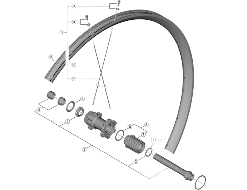 Balfes Bikes Shimano WH-RX570-TL-R12 left hand lock nut unit | Free postage over £30, £10 off first order, price match & 0% finance.