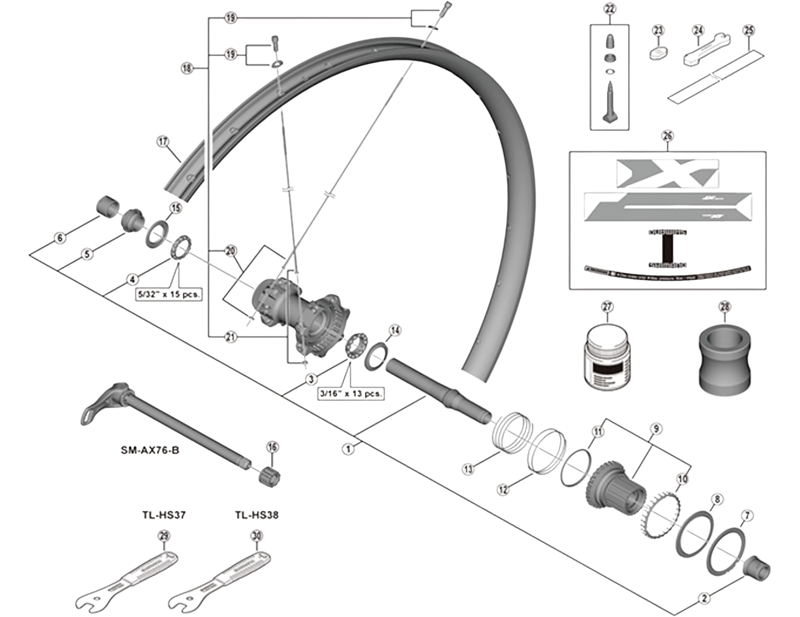 Balfes Bikes Shimano WH-M8100-B complete hub axle | Free postage over £30, £10 off first order, price match & 0% finance.