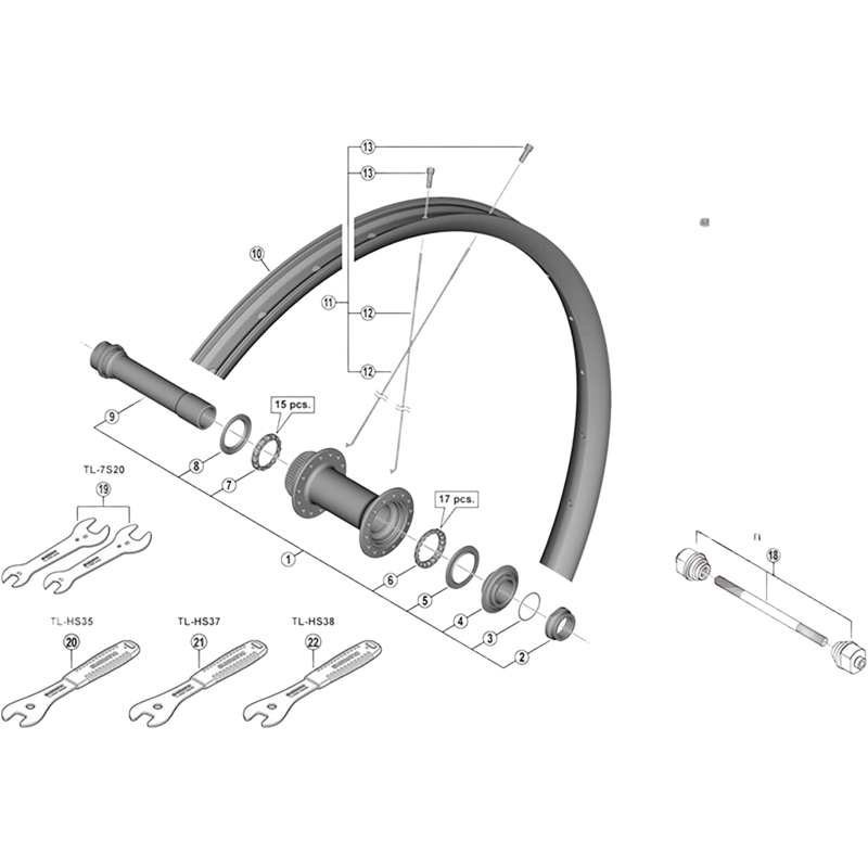 Balfes Bikes Shimano WH-M8120-TL-F15-B-29 spoke - 293 mm | Free postage over £30, £10 off first order, price match & 0% finance.