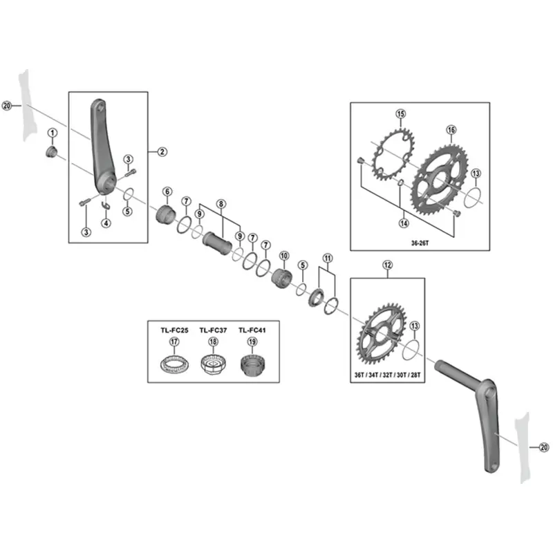 Balfes Bikes Shimano FC-M8100 lock ring and washer | Free postage over £30, £10 off first order, price match & 0% finance.