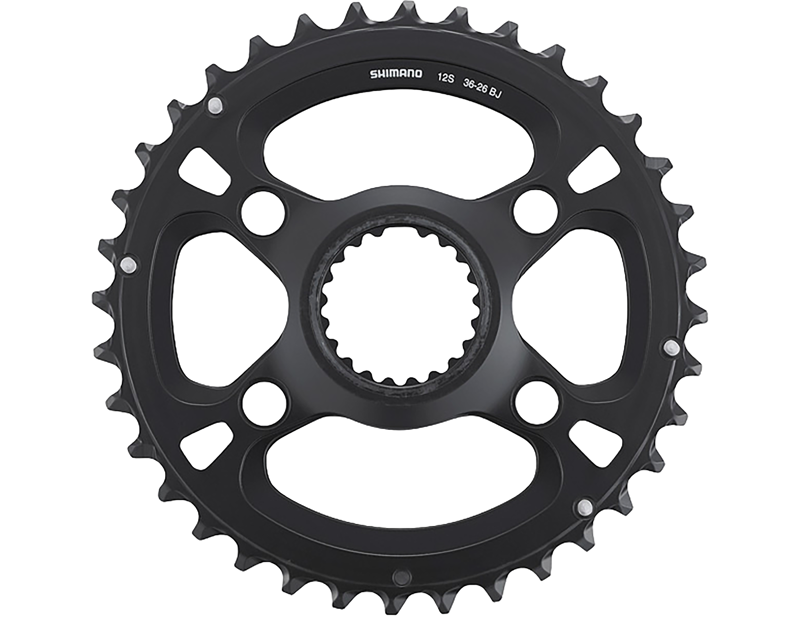 Balfes Bikes Shimano FC-M8100-2 outer chainring in black 36T-BJ for 36-26T | Free postage over £30, £10 off first order, price match & 0% finance.