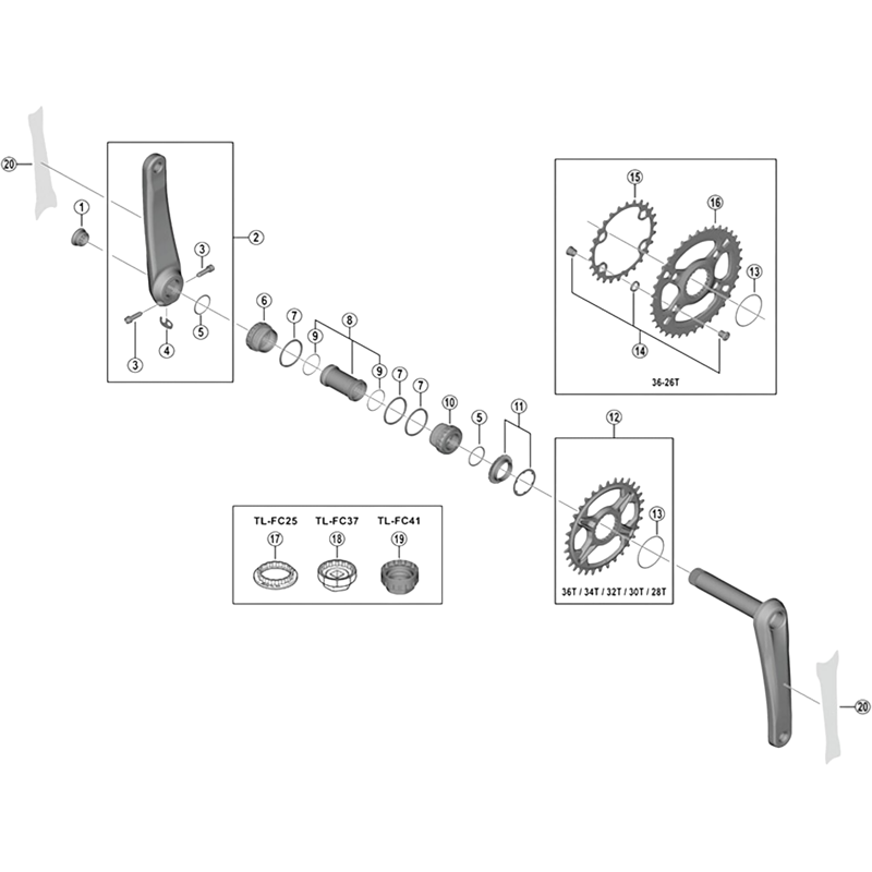 Balfes Bikes Shimano SHimano SM-CRM85 crank spacer | Free postage over £30, £10 off first order, price match & 0% finance.