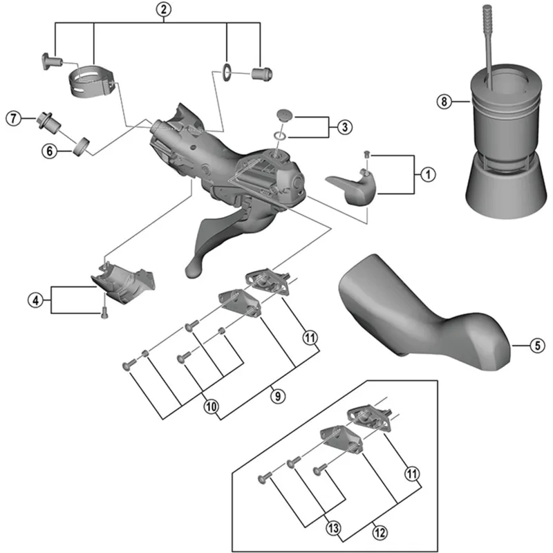 Balfes Bikes Shimano ST-4720 left hand name plate and fixing screw | Free postage over £30, £10 off first order, price match & 0% finance.