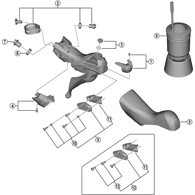 Balfes Bikes Shimano ST-4720 left hand name plate and fixing screw | Free postage over £30, £10 off first order, price match & 0% finance.