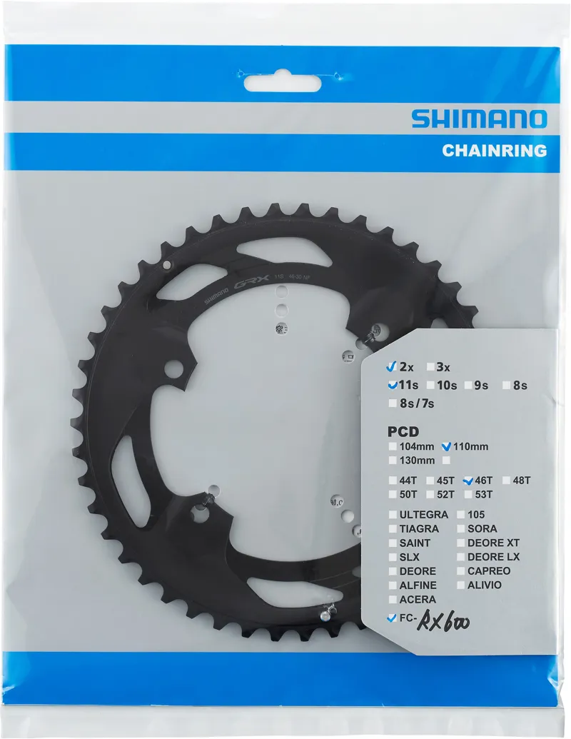 Shimano GRX FC-RX600-11 46T-NF Chainring -1