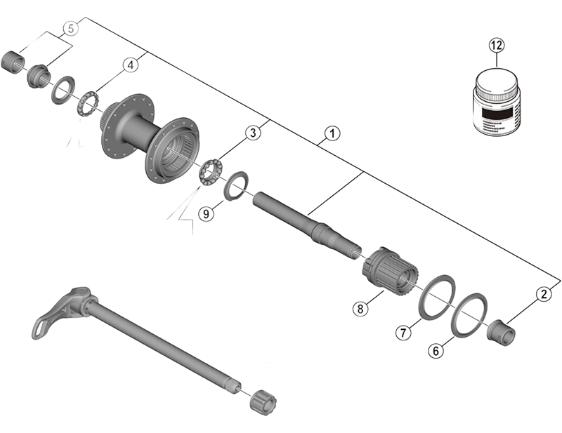 Balfes Bikes Shimano SHimano FH-MT501 left hand lock nut and cone with dust cover | Free postage over £30, £10 off first order, price match & 0% finance.