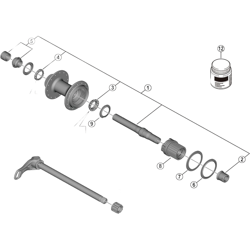 Balfes Bikes Shimano SHimano FH-MT501 left hand lock nut and cone with dust cover | Free postage over £30, £10 off first order, price match & 0% finance.