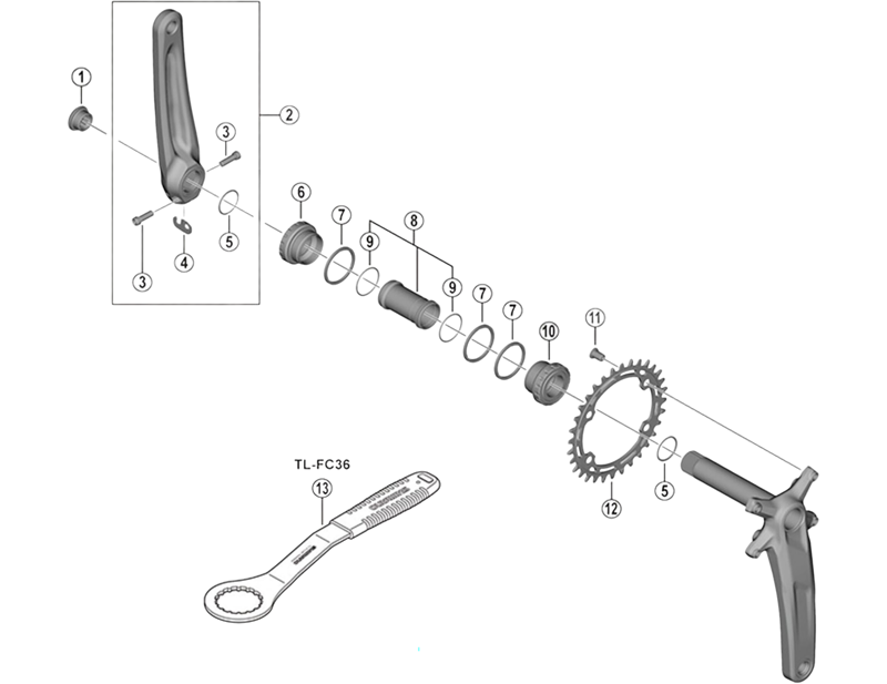 Balfes Bikes Shimano SHimano FC-M5100-1 chainring fixing screw M8 x 11.5 mm - pack of 4 | Free postage over £30, £10 off first order, price match & 0% finance.